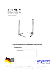 Nußbaum Hebetechnik 2.30 SL E Operating Instruction And Documentation