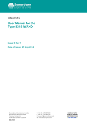 Sonardyne 8315 iWAND User Manual