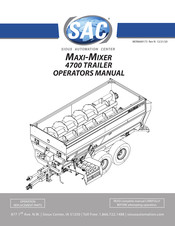 SAC MAXI-MIXER 4700 TRAILER Operator's Manual