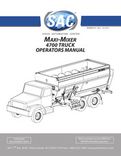SAC MAXI-MIXER 4700 TRUCK Operator's Manual