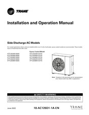 Trane 4TTL5036N1COTA Installation And Operation Manual