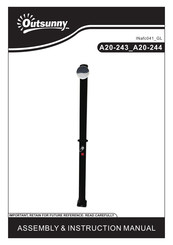 Outsunny A20-243 Assembly & Instruction Manual