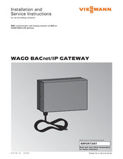 Viessmann WAGO BACnet/IP Installation And Service Instructions Manual