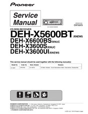Pioneer DEH-X5600BT/XNEW5 Service Manual