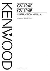 Kenwood CV-1240 Instruction Manual
