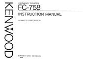 Kenwood FC-758 Instruction Manual