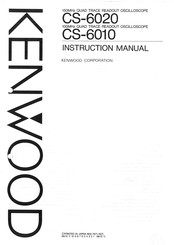 Kenwood CS-6010 Instruction Manual