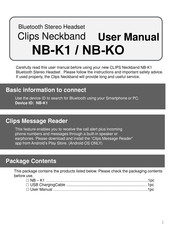 CLIPS TECH NB-KO User Manual