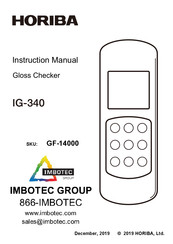 Imbotec Horiba IG-340 Instruction Manual