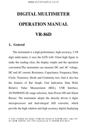 RuoShui VR-86D Operation Manual