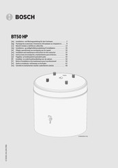 Bosch BT50 HP Installation And Maintenance Instructions Manual