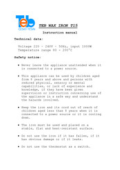 TEB T15 Instruction Manual