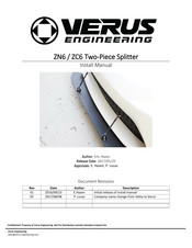 Verus Engineering ZN6 Install Manual