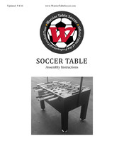 Warrior Table Soccer SOCCER TABLE Assembly Instructions Manual