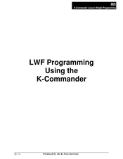 K-TRON K-Commander Programming Manual