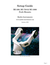 Mathis Instruments MI-750 Setup Manual
