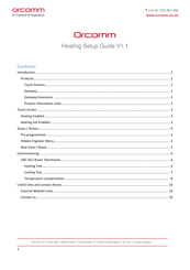 Orcomm ORC-HAGW-EXT-A Heating Setup Manual