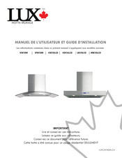 LUX SFW30M Installation And User Manual