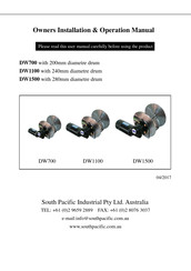 South Pacific Industrial DW1500 Owner's Installation & Operations Manual