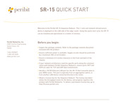 PERIBIT SR-15 Quick Start Manual