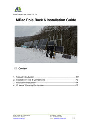 Mibet New Energy MRac Pole Rack 6 Installation Manual