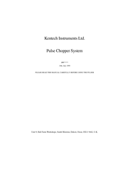 Kentech Instruments Pulse Chopper System Manual