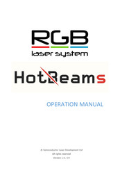 Semiconductor Laser Development HotBeams Series Operation Manual