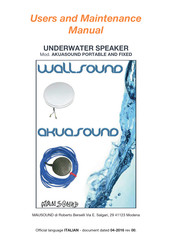 Mausound WALLSOUND User And Maintenance Manual