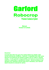 Garford Robocrop Manual