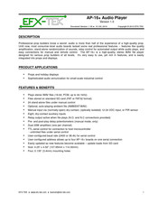 EFX-TEK AP-16+ Manual
