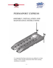 Cellofoam PERMAPORT EXPRESS Assembly, Installation And Maintenance Instructions