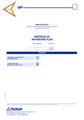 PackLab MODULE 40 User Manual