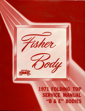 Fisher Body FOLDING TOP 1971 Service Manual