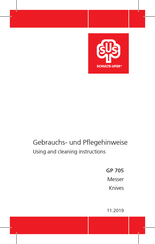 Schulte-Ufer GP 705 Using And Cleaning Instructions