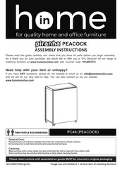 home in piranha PEACOCK Assembly Instructions Manual
