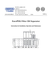Wavin-Labko EuroPEK Filter Instructions For Installation, Operation And Maintenance