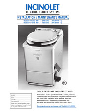 INCINOLET CF Installation & Maintenance Manual