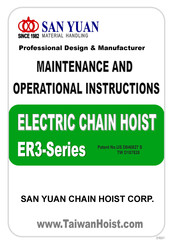 SAN YUAN ER3-050S Maintenance And Operational Instructions