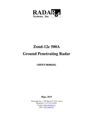 Radar Systems Zond-12e User Manual