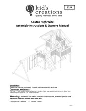 Kid's Creations Costco High Wire 2254 Assembly Instructions & Owner's Manual