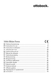 Otto Bock 50A4 Rhizo Forsa Instructions For Use Manual