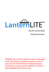 SKYLIGHT BLINDS LANTERNLITE Fitting Instructions Manual