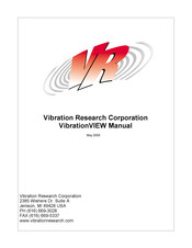 Vibration Research Corporation VibrationVIEW Manual