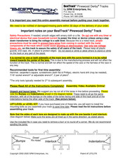 SRM Enterprises BestTrack Pinewood Derby Track Manual