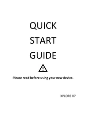 AdvanceTC XPLORE X7 Quick Start Manual