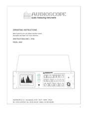 Audioscope RT60 Operating Instructions Manual