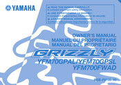 Yamaha GRIZZLY YFM70GPAL Owner's Manual