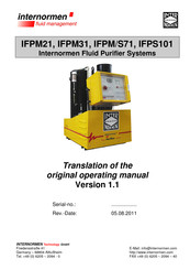 INTERNORMEN IFPM/S71 Translation Of The Original Operating Manual