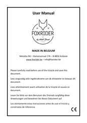 Metafox FOXRIDER User Manual