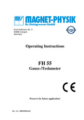 Magnet-physik FH 55 Operating Instructions Manual